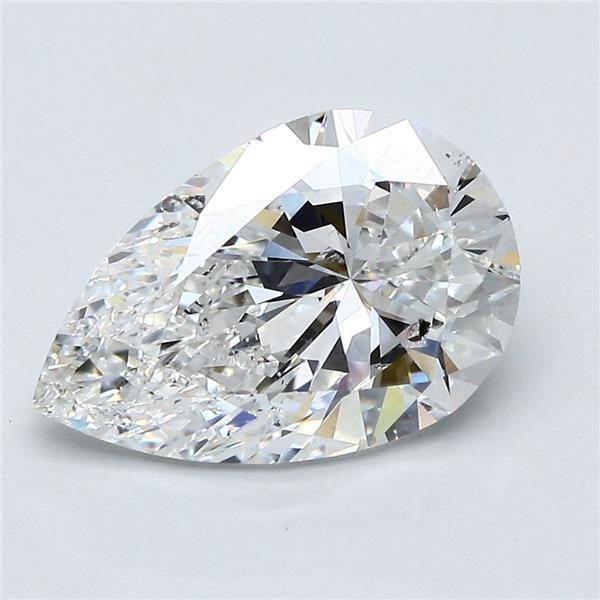 3.02ct F SI1 Rare Carat Ideal Cut Pear Diamond