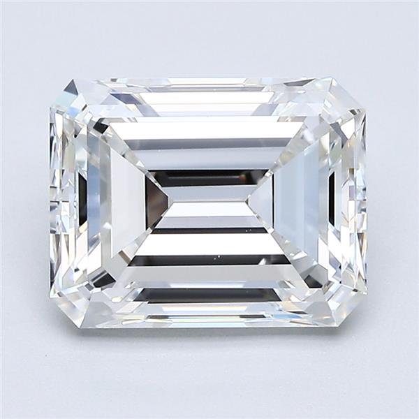 3.00ct E VVS1 Rare Carat Ideal Cut Emerald Diamond