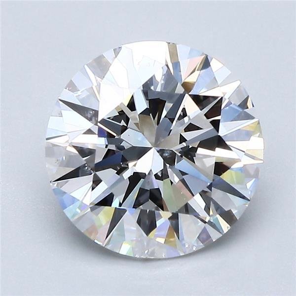 3.03ct E SI1 Rare Carat Ideal Cut Round Diamond