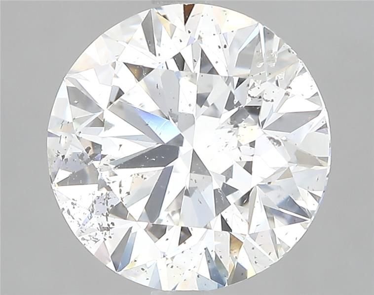 3.02ct F SI2 Rare Carat Ideal Cut Round Diamond