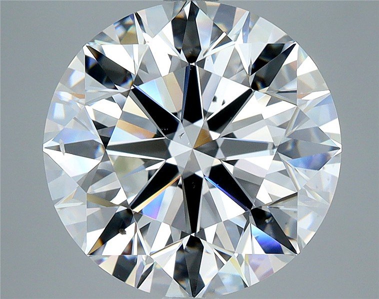 5.01ct F SI1 Rare Carat Ideal Cut Round Diamond