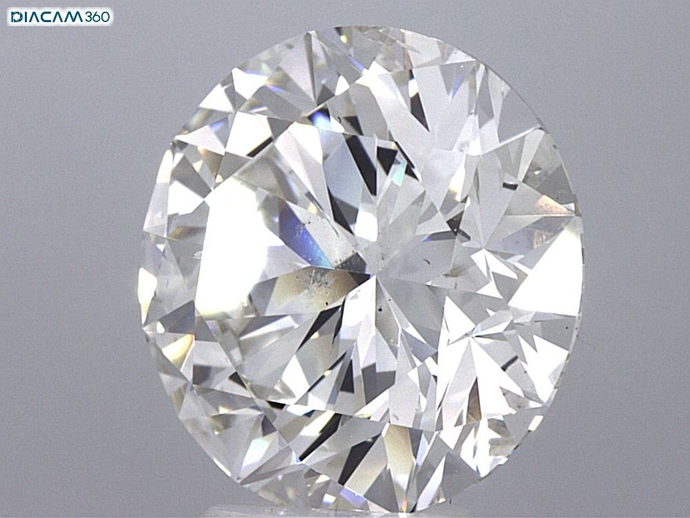 5.44ct H SI2 Rare Carat Ideal Cut Round Diamond