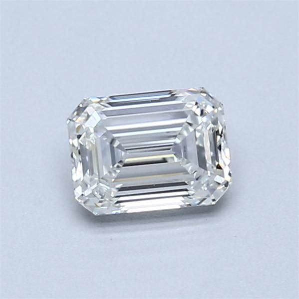 0.58ct F VVS2 Rare Carat Ideal Cut Emerald Diamond