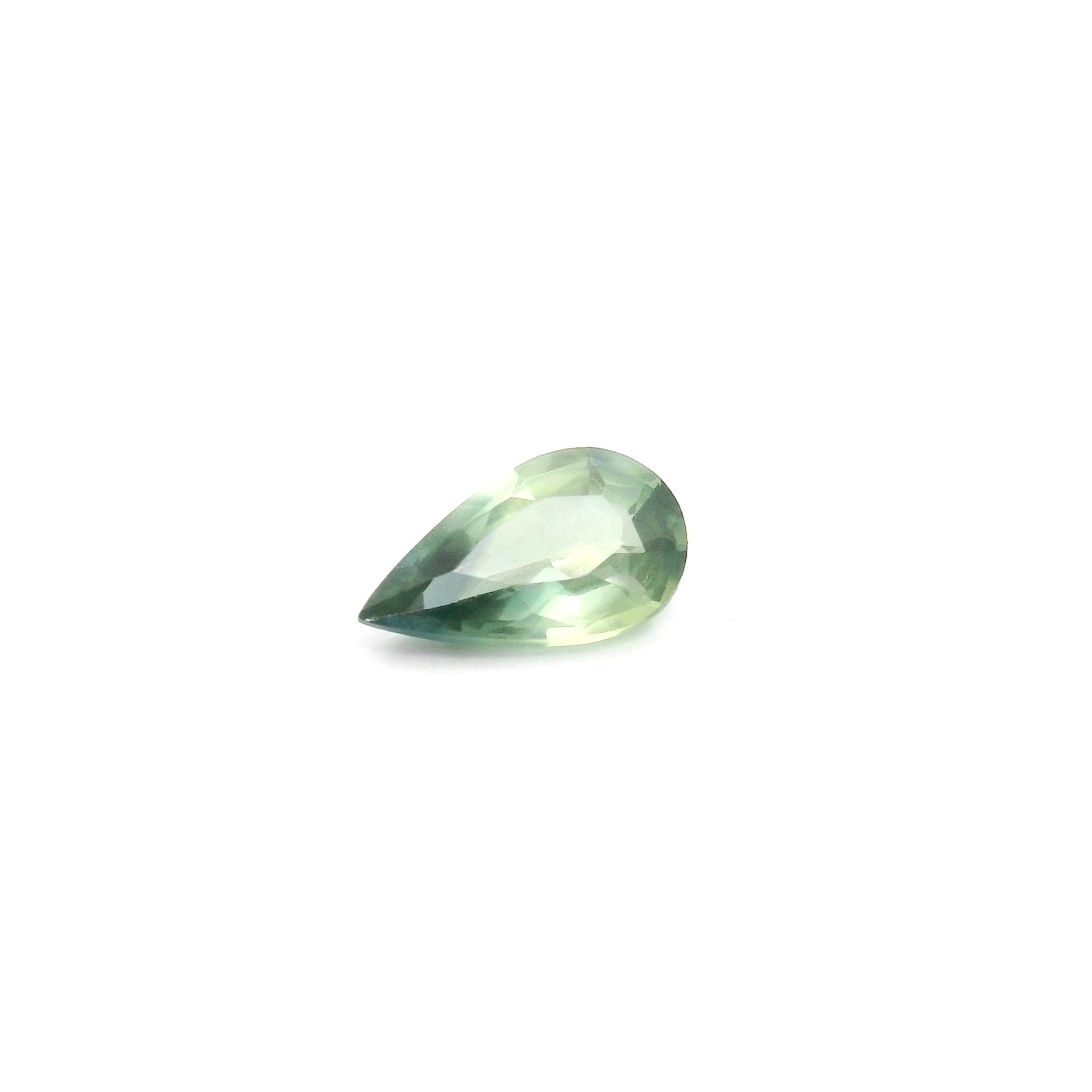 0.55 Carat Green Pear Sapphire