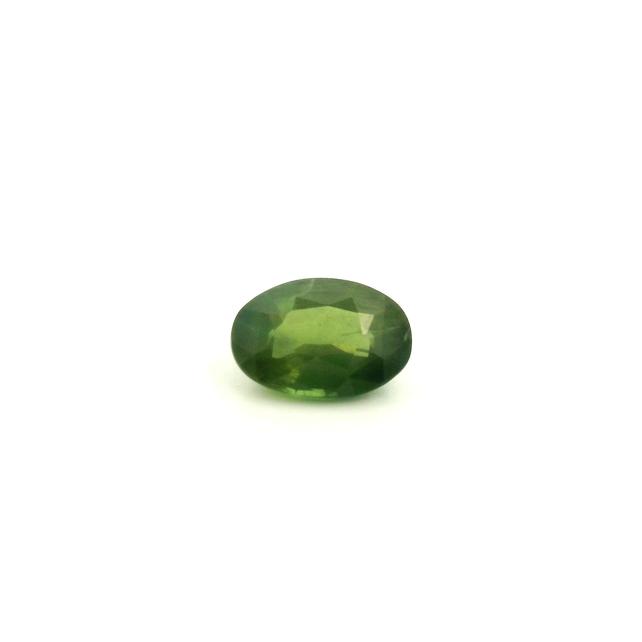 0.85 Carat Green Oval Sapphire