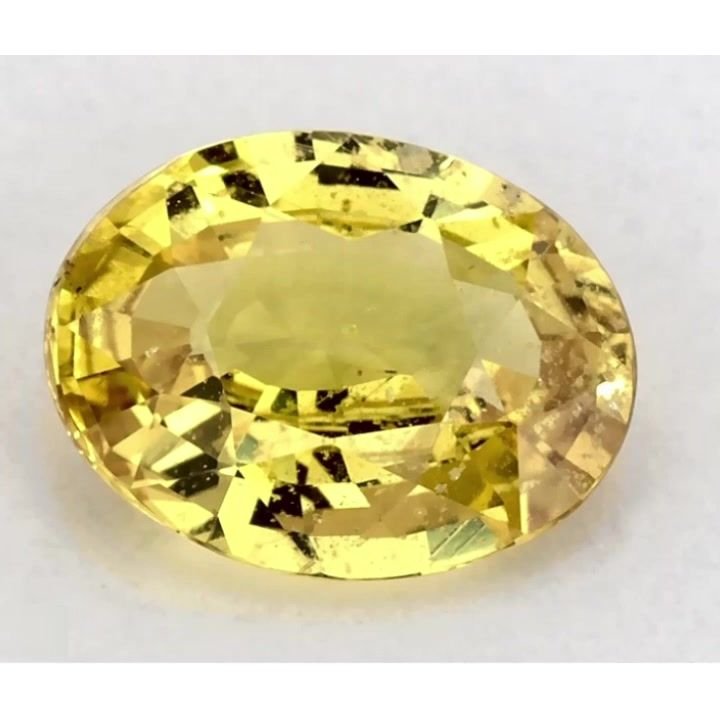 1.56 Carat Yellow Oval Sapphire