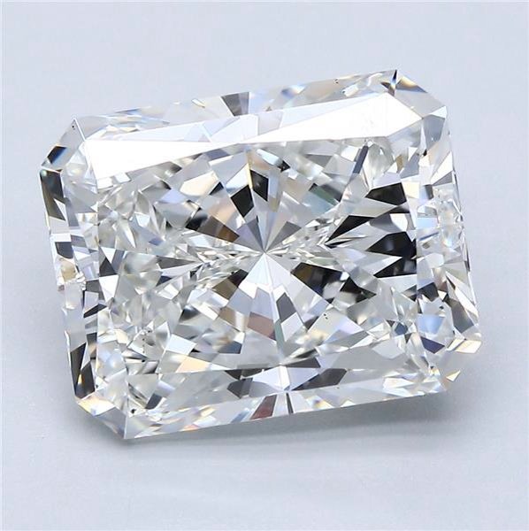 6.01ct F VS2 Rare Carat Ideal Cut Radiant Diamond