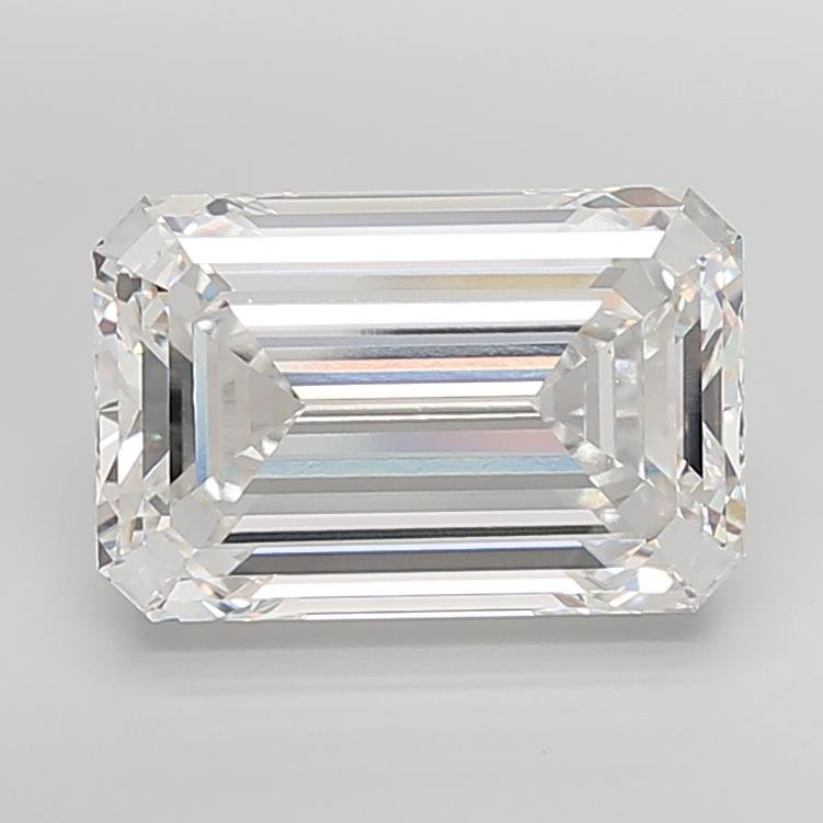12.51ct F VVS2 Excellent Cut Emerald Lab Grown Diamond