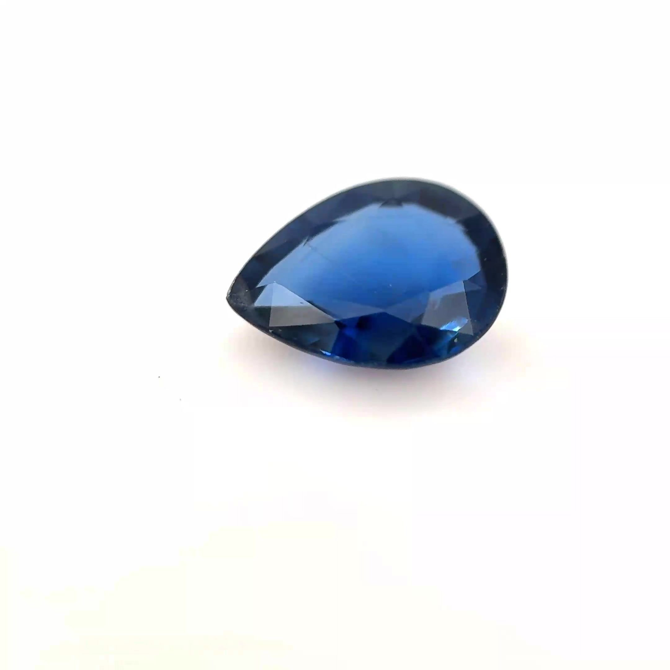 1.18 Carat Blue Pear Sapphire