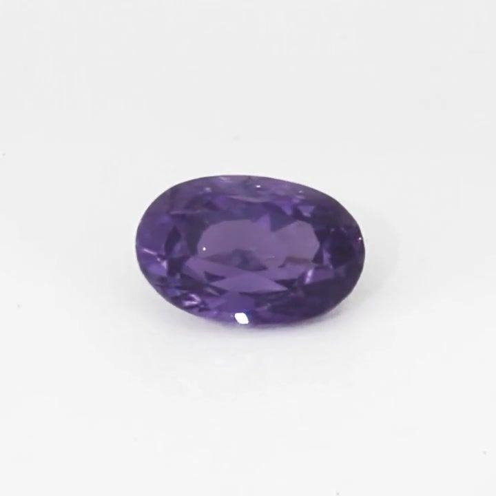1.58 Carat Purple Oval Sapphire