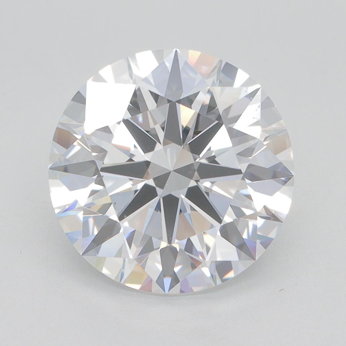 4.27ct D VVS1 Rare Carat Ideal Cut Round Lab Grown Diamond