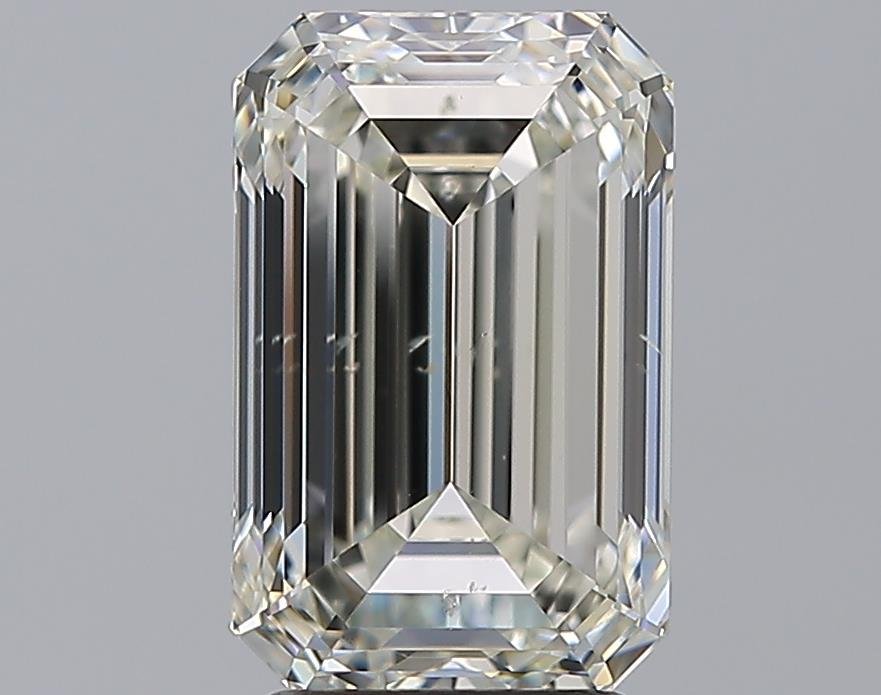 3.30ct K SI1 Rare Carat Ideal Cut Emerald Diamond