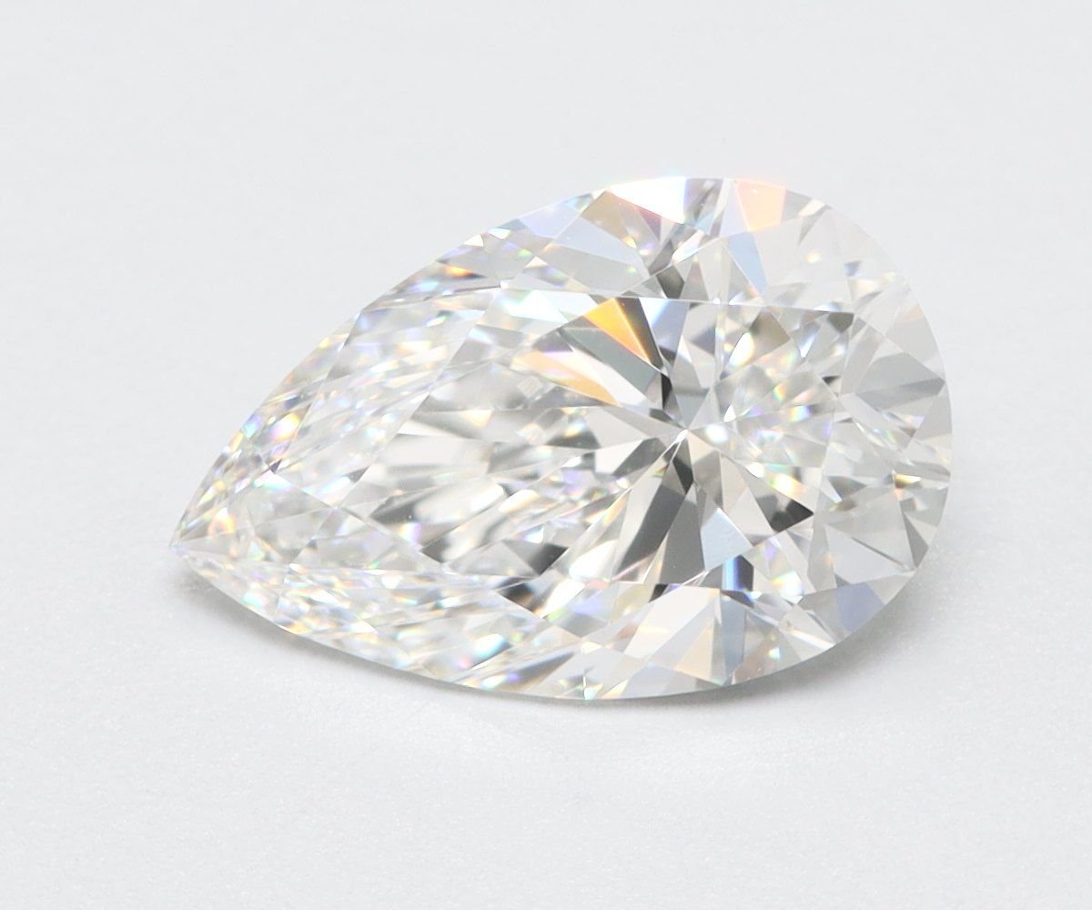 1.14ct D VVS2 Rare Carat Ideal Cut Pear Lab Grown Diamond