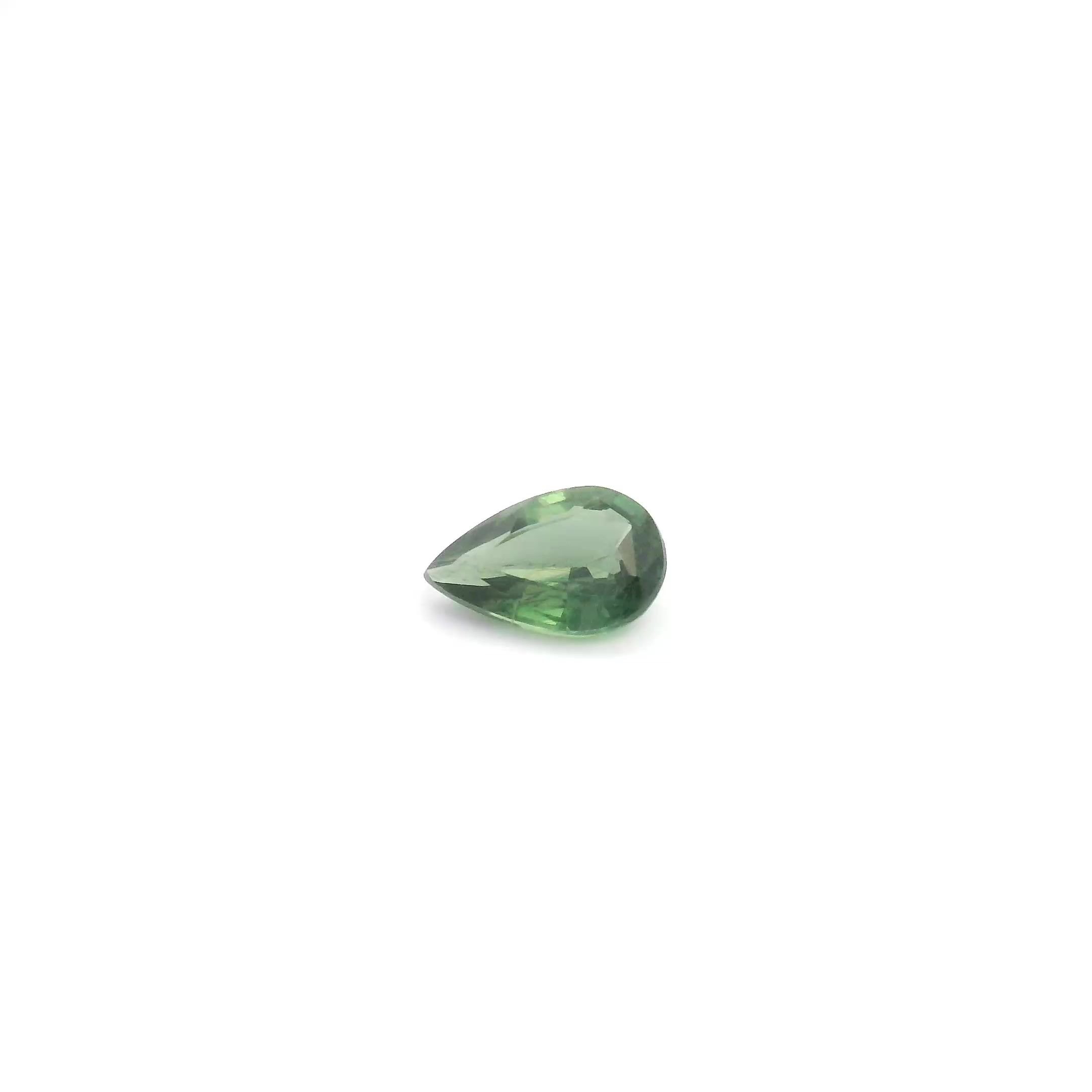 0.54 Carat Green Pear Sapphire