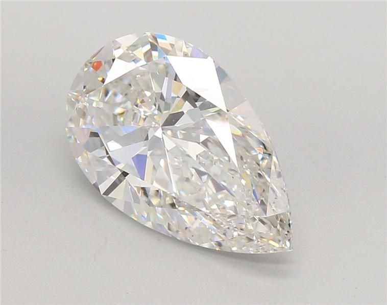 4.02ct E VS2 Rare Carat Ideal Cut Pear Lab Grown Diamond
