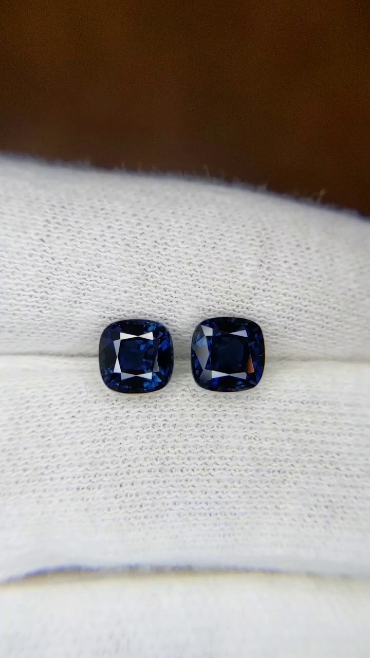 2.32 Carat Blue Cushion Sapphire