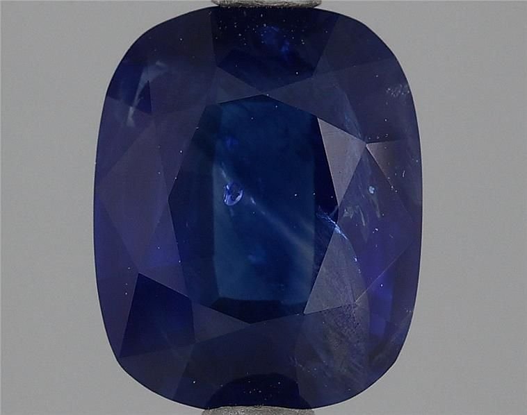 2.47 Carat Blue Cushion Sapphire