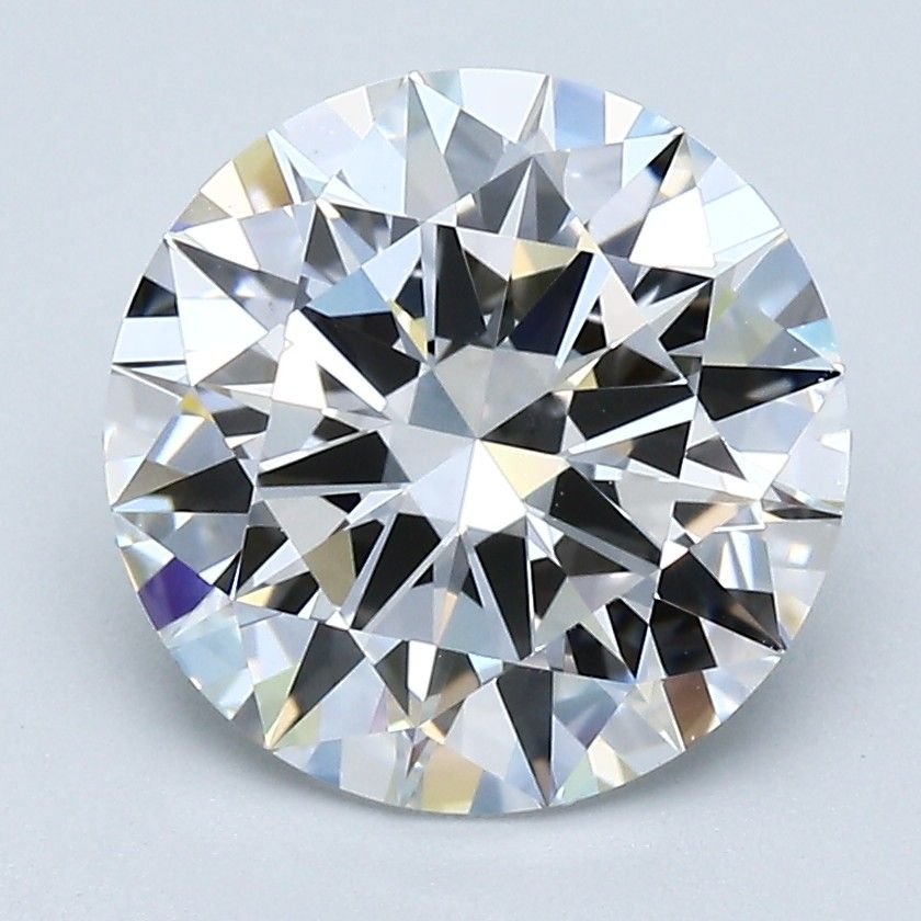 3.08ct D VS2 Rare Carat Ideal Cut Round Diamond