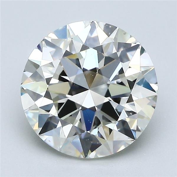 3.06ct K VS2 Rare Carat Ideal Cut Round Diamond