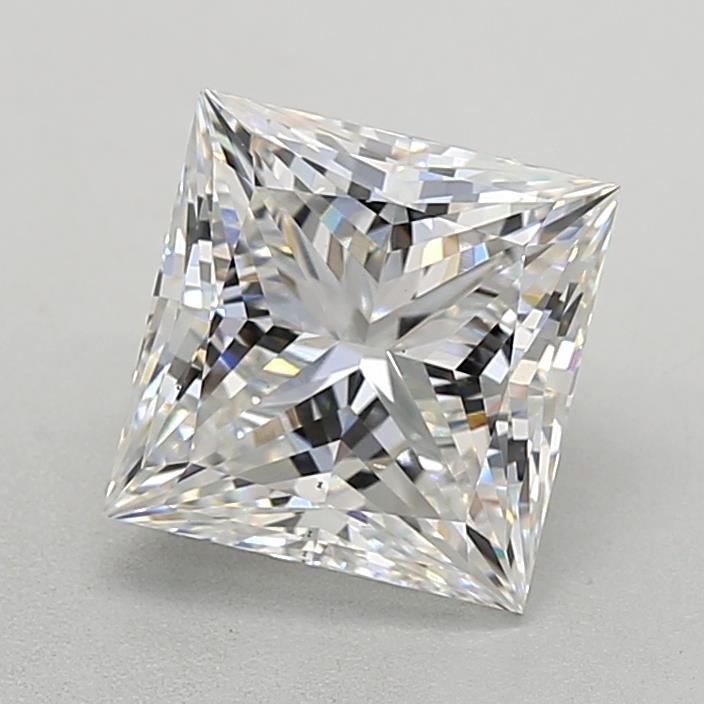 3.01ct E VS2 Rare Carat Ideal Cut Princess Lab Grown Diamond