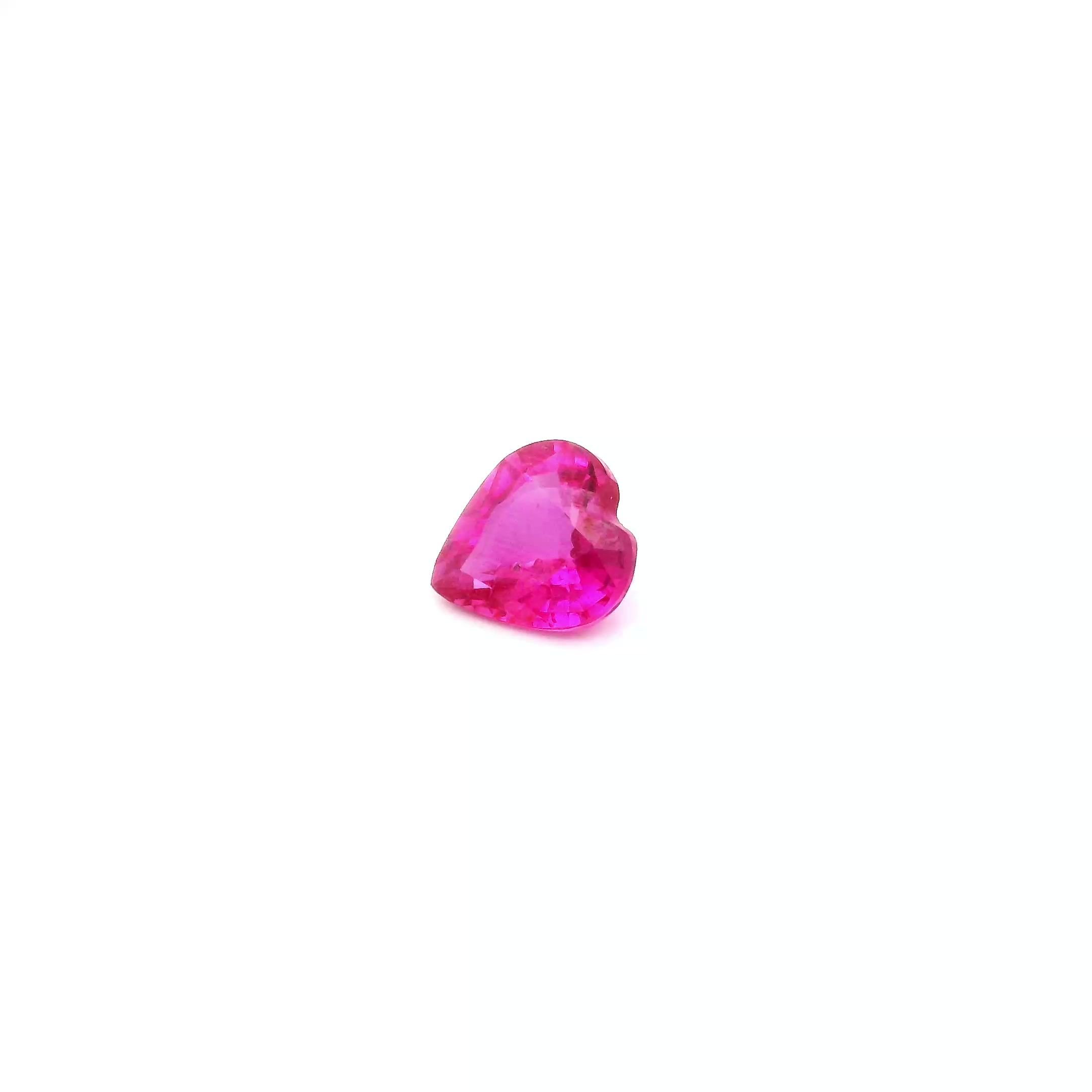 0.44 Carat Red Heart Ruby