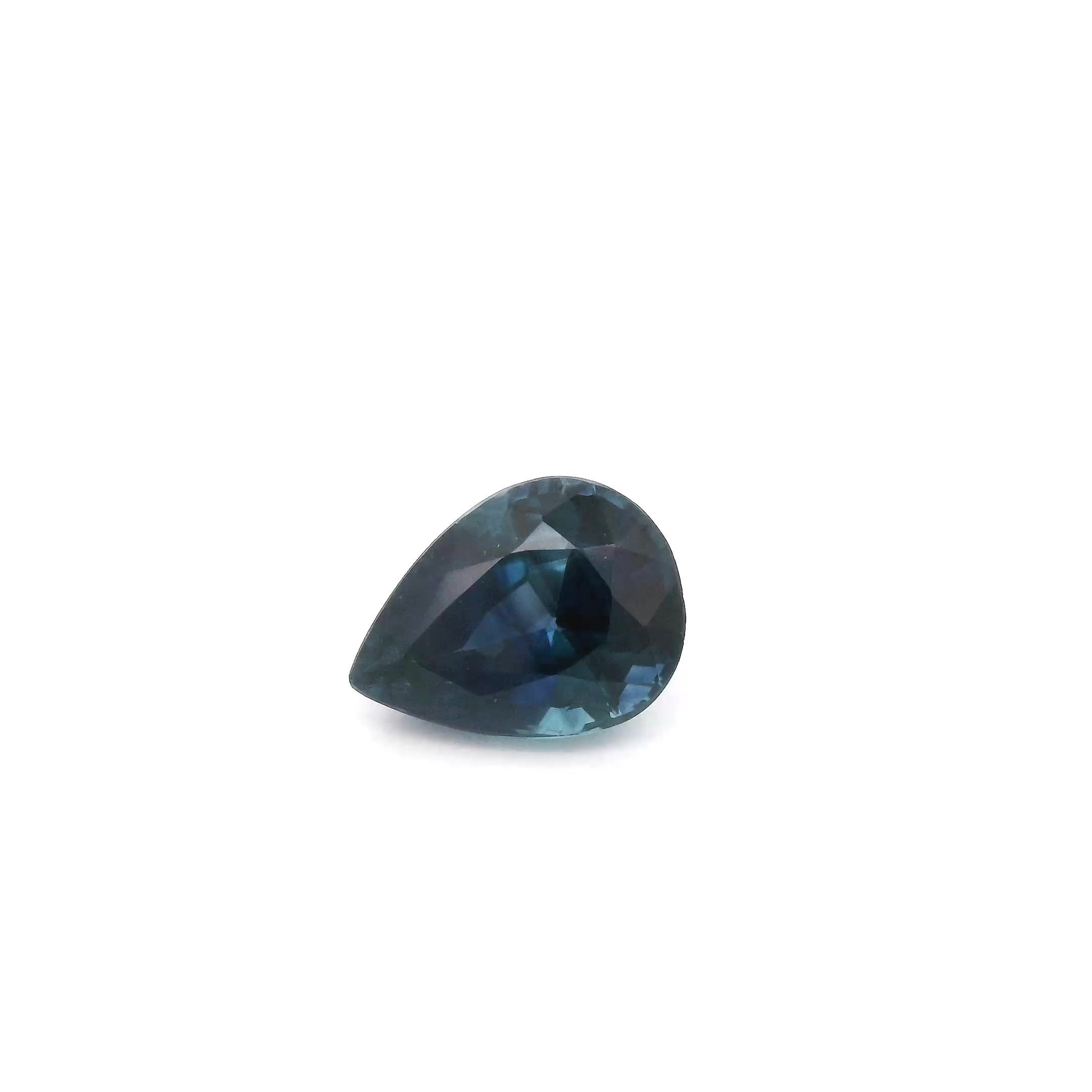 1.46 Carat Deep Blue Pear Sapphire