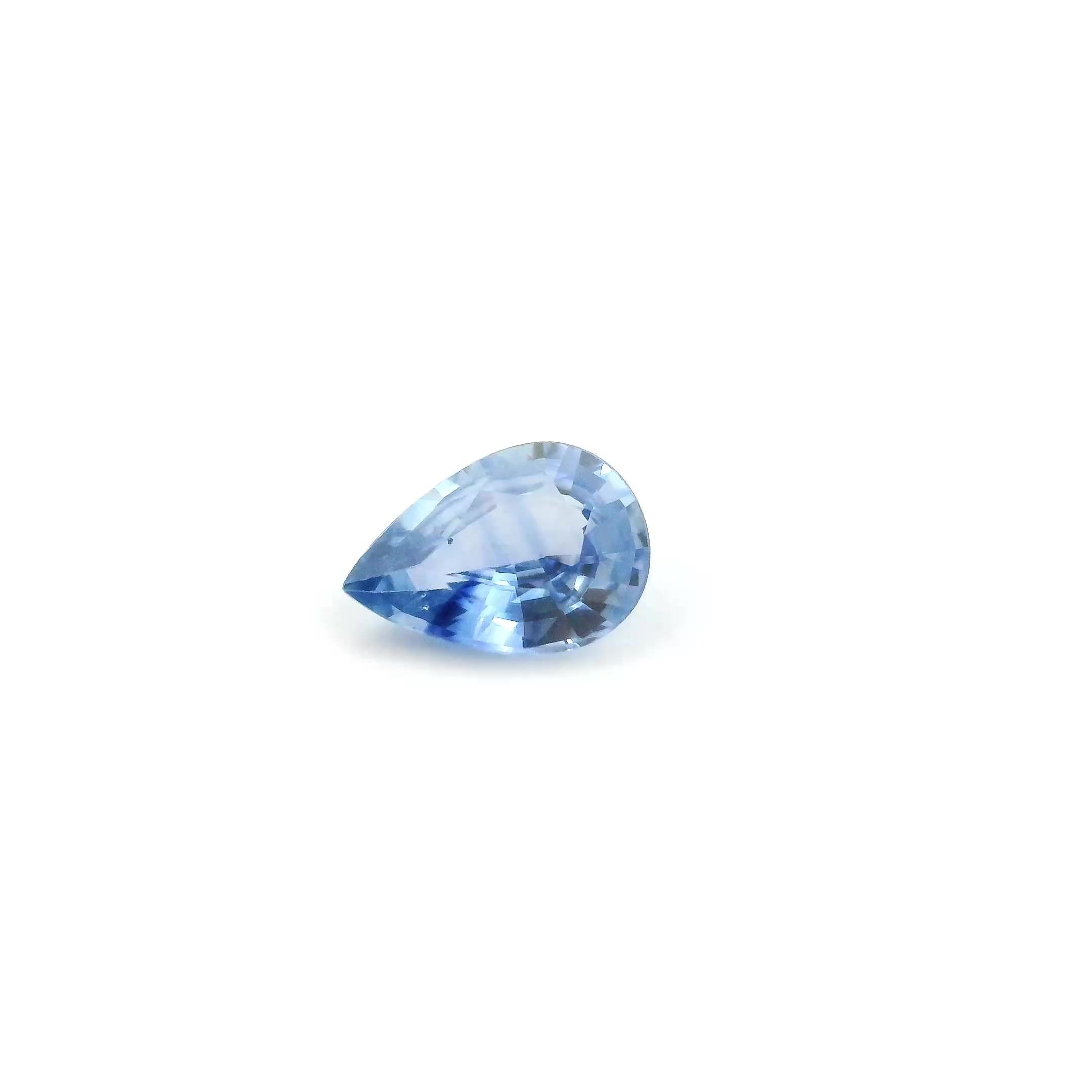 0.74 Carat Blue Pear Sapphire