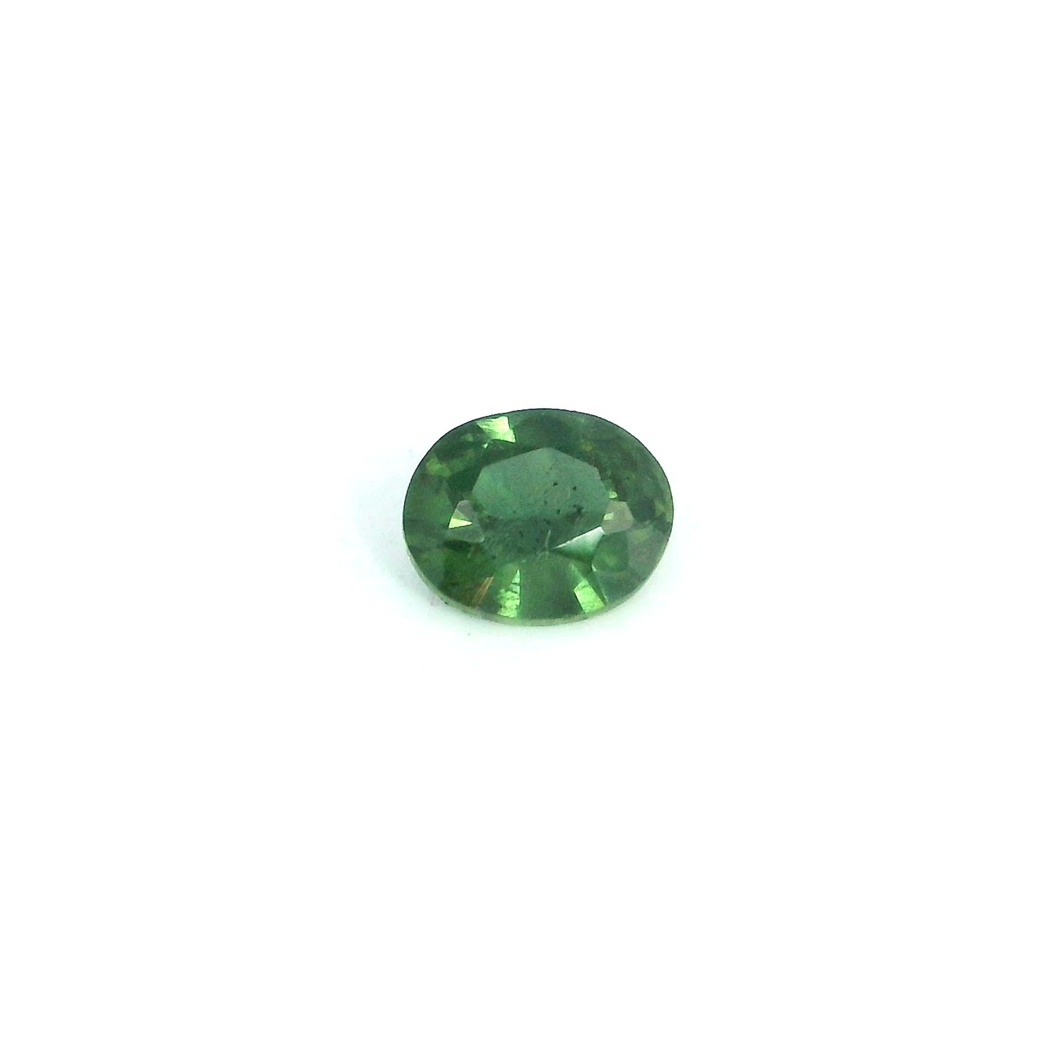 0.43 Carat Green Oval Sapphire