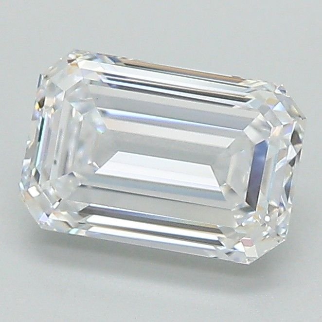 1.50ct D VVS2 Rare Carat Ideal Cut Emerald Lab Grown Diamond