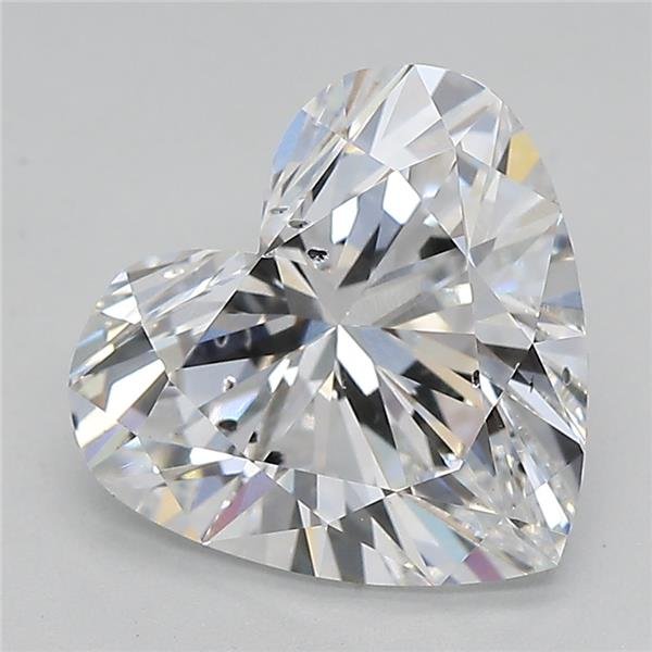 3.26ct F SI1 Rare Carat Ideal Cut Heart Lab Grown Diamond