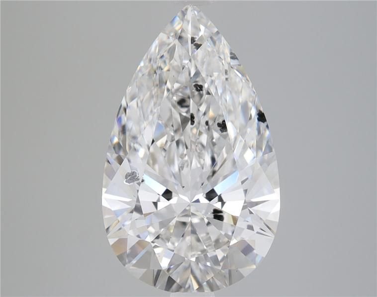 3.29ct F SI2 Rare Carat Ideal Cut Pear Lab Grown Diamond