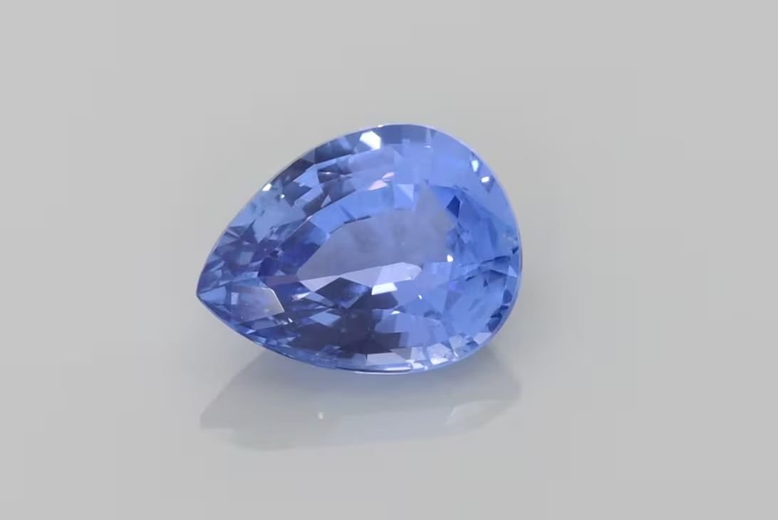 2.43 Carat Light Blue Pear Sapphire
