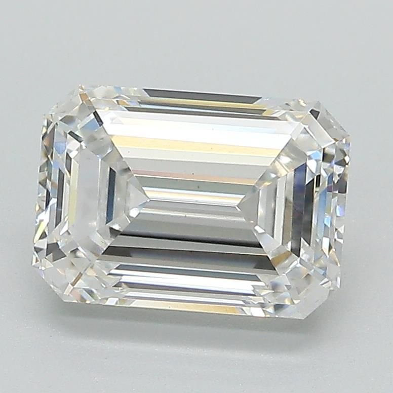 2.10ct F VS1 Rare Carat Ideal Cut Emerald Lab Grown Diamond