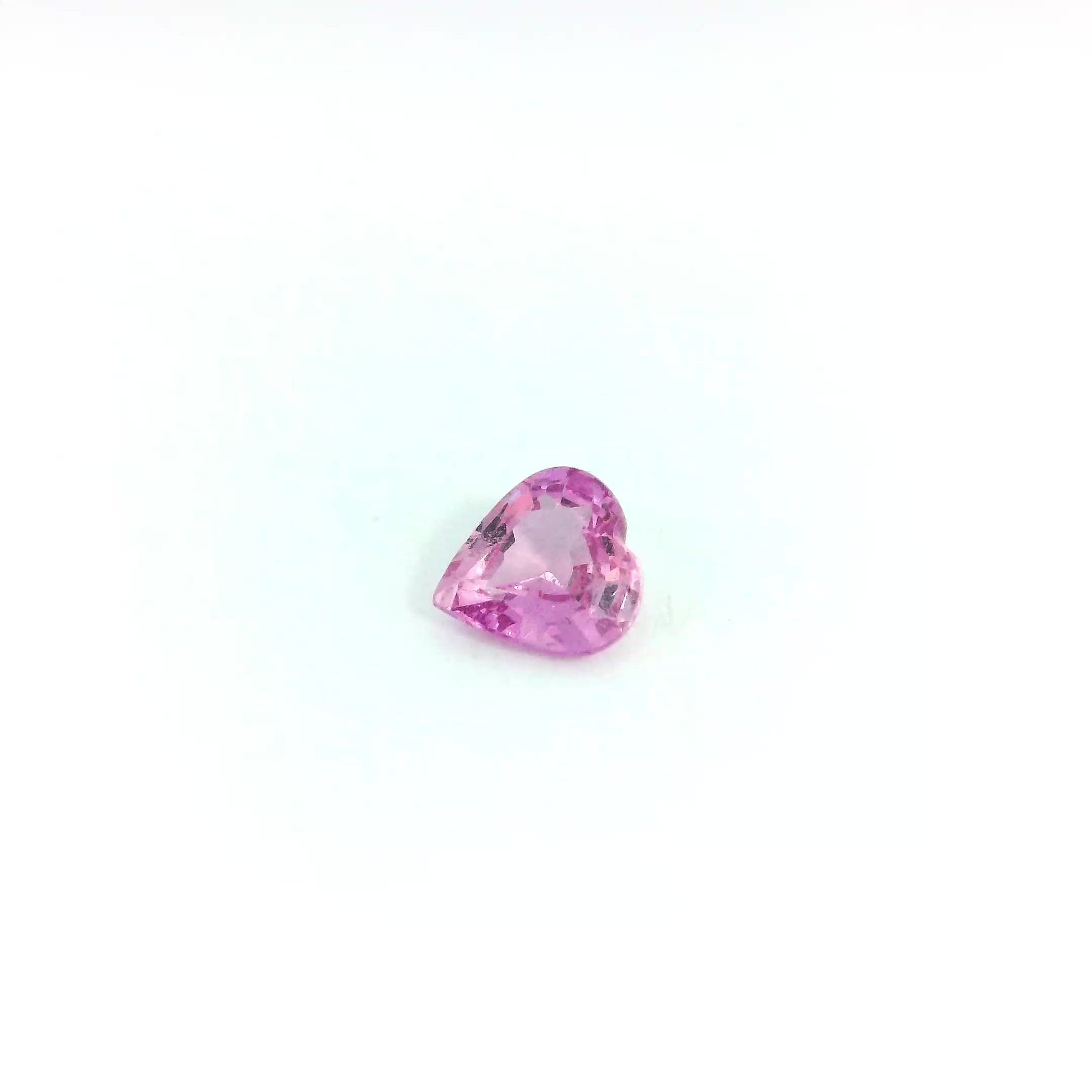 0.46 Carat Pink Heart Sapphire