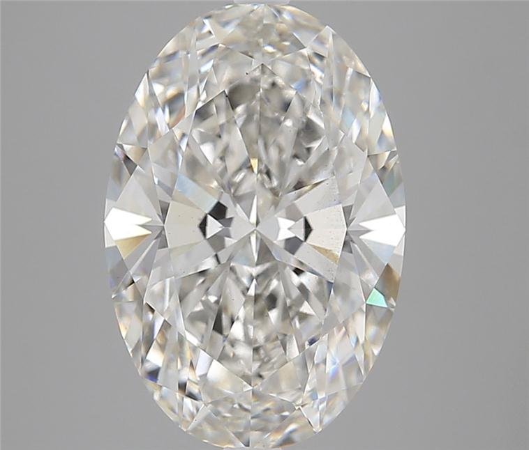 5.19ct H VS2 Rare Carat Ideal Cut Oval Lab Grown Diamond