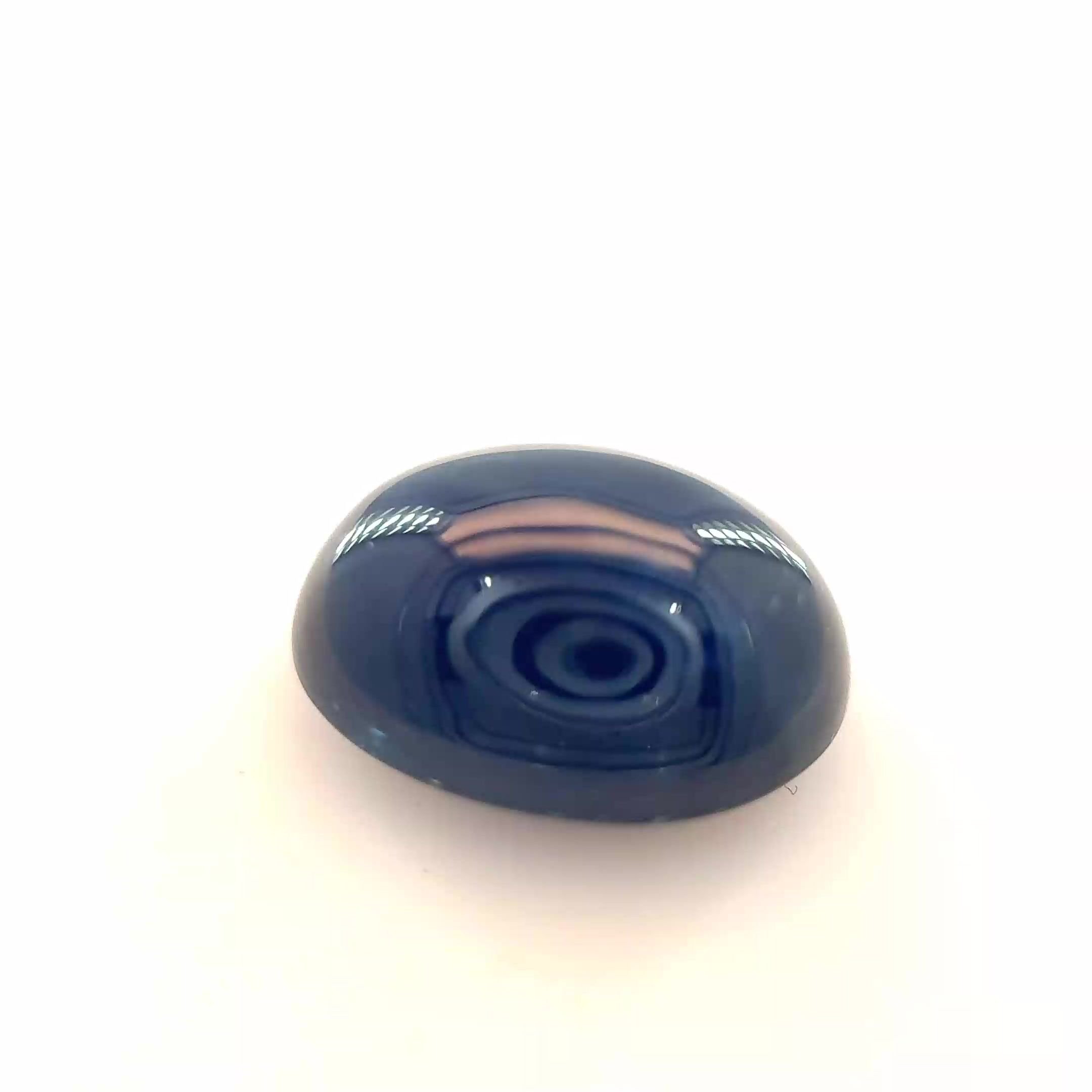 4.95 Carat Deep Blue Oval Sapphire