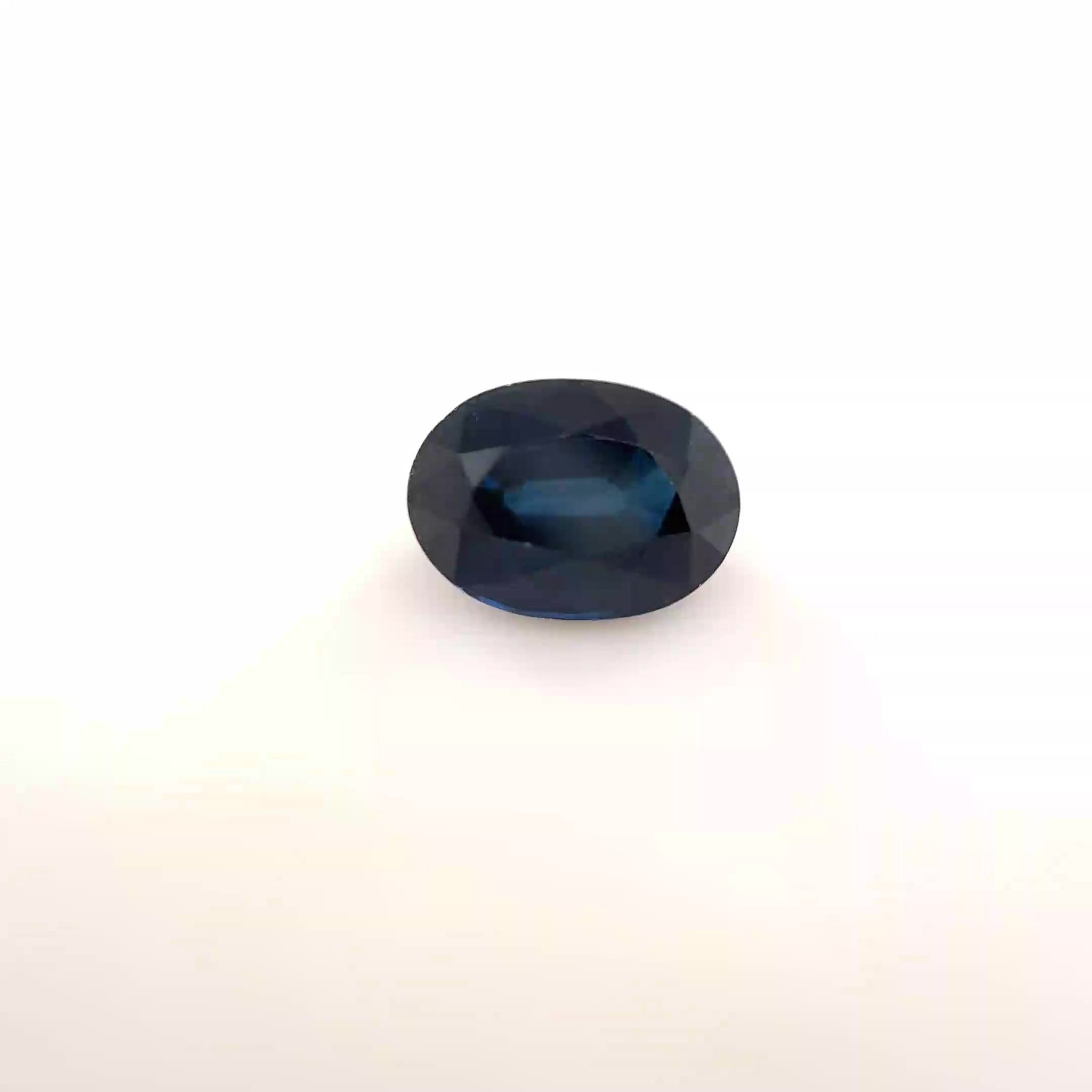 1.02 Carat Deep Blue Cushion Sapphire