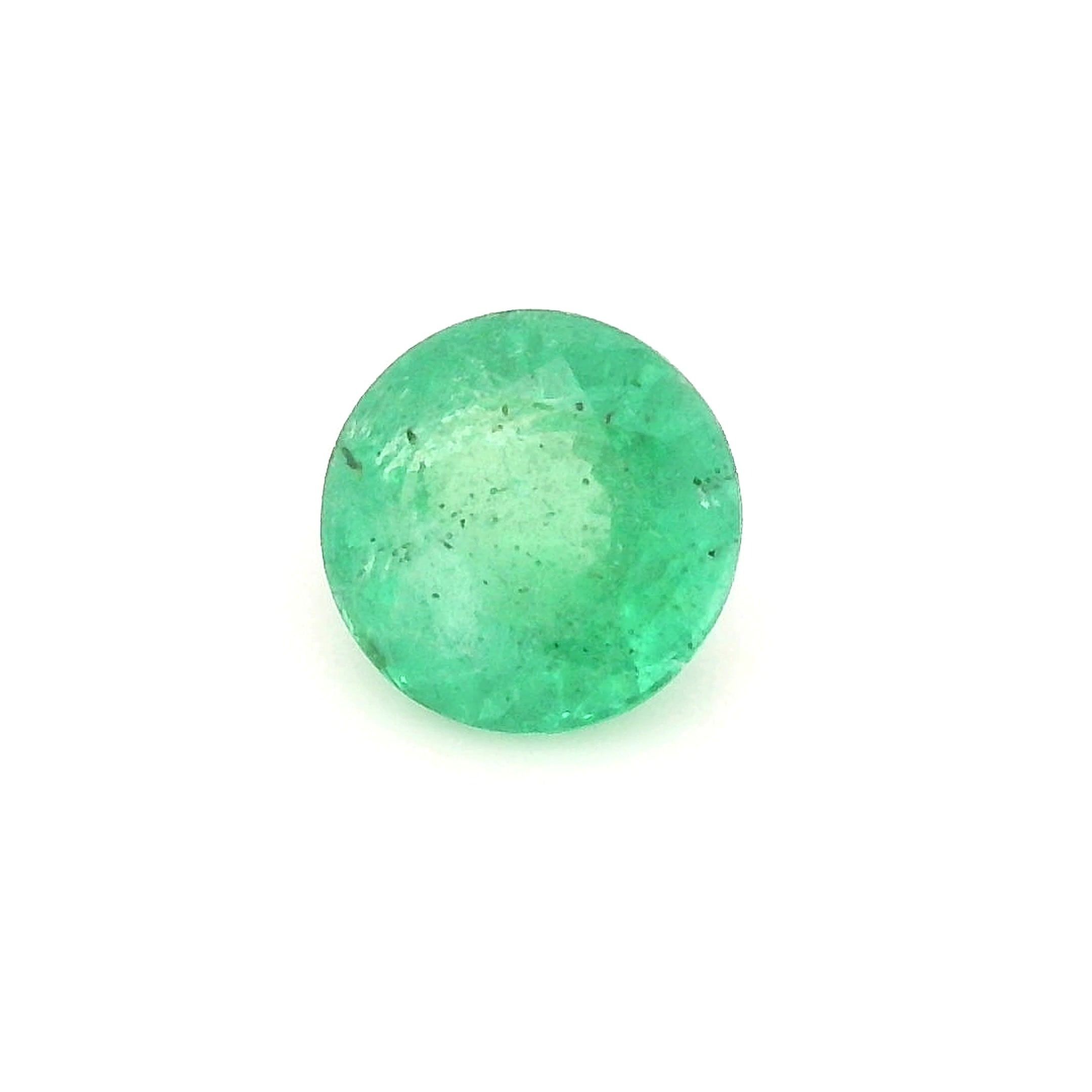 0.50 Carat Green Round Emerald