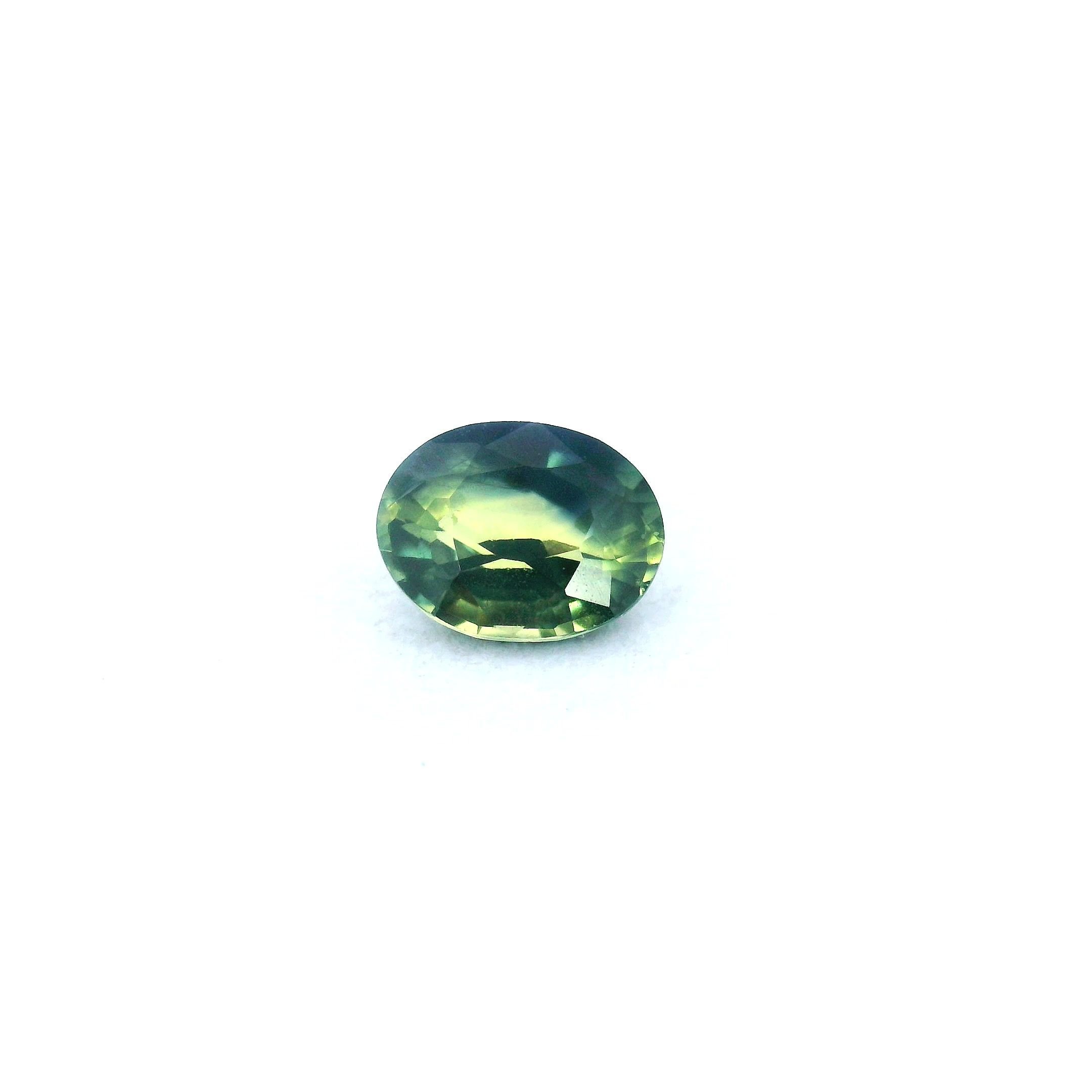 0.70 Carat Green Oval Sapphire