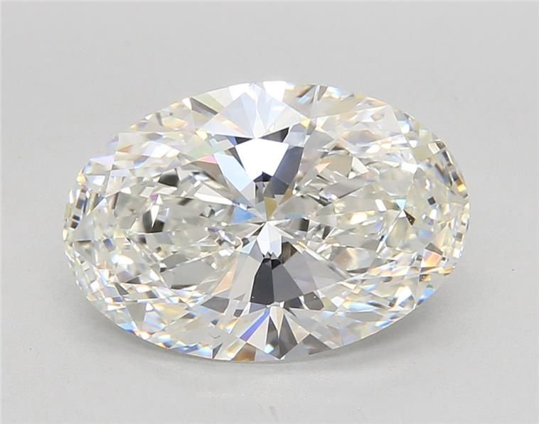 5.04ct F VVS2 Rare Carat Ideal Cut Oval Lab Grown Diamond
