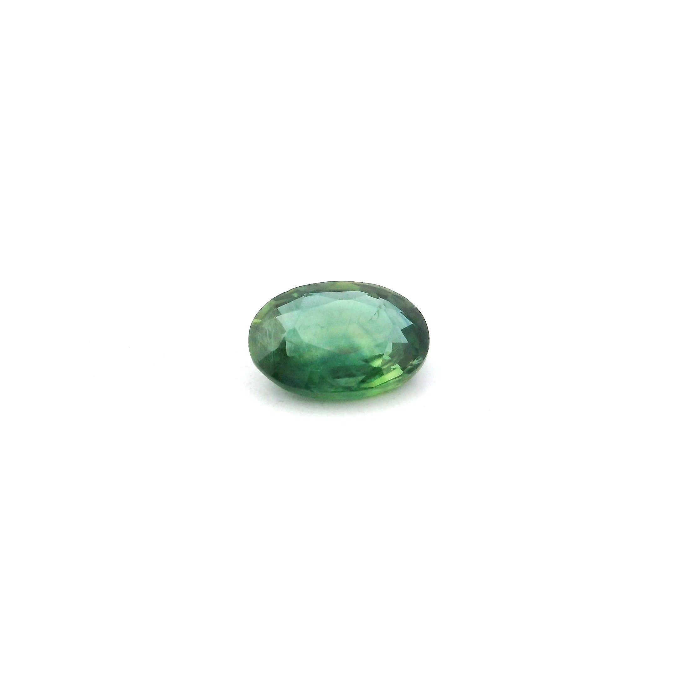 0.80 Carat Green Oval Sapphire