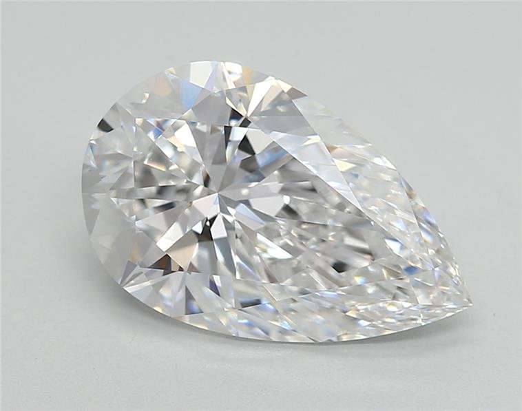 3.93ct E VVS2 Rare Carat Ideal Cut Pear Lab Grown Diamond