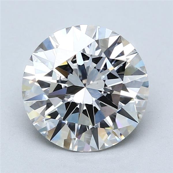 3.04ct F VS2 Rare Carat Ideal Cut Round Lab Grown Diamond