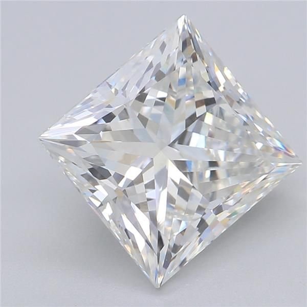 2.58ct F VVS2 Rare Carat Ideal Cut Princess Lab Grown Diamond