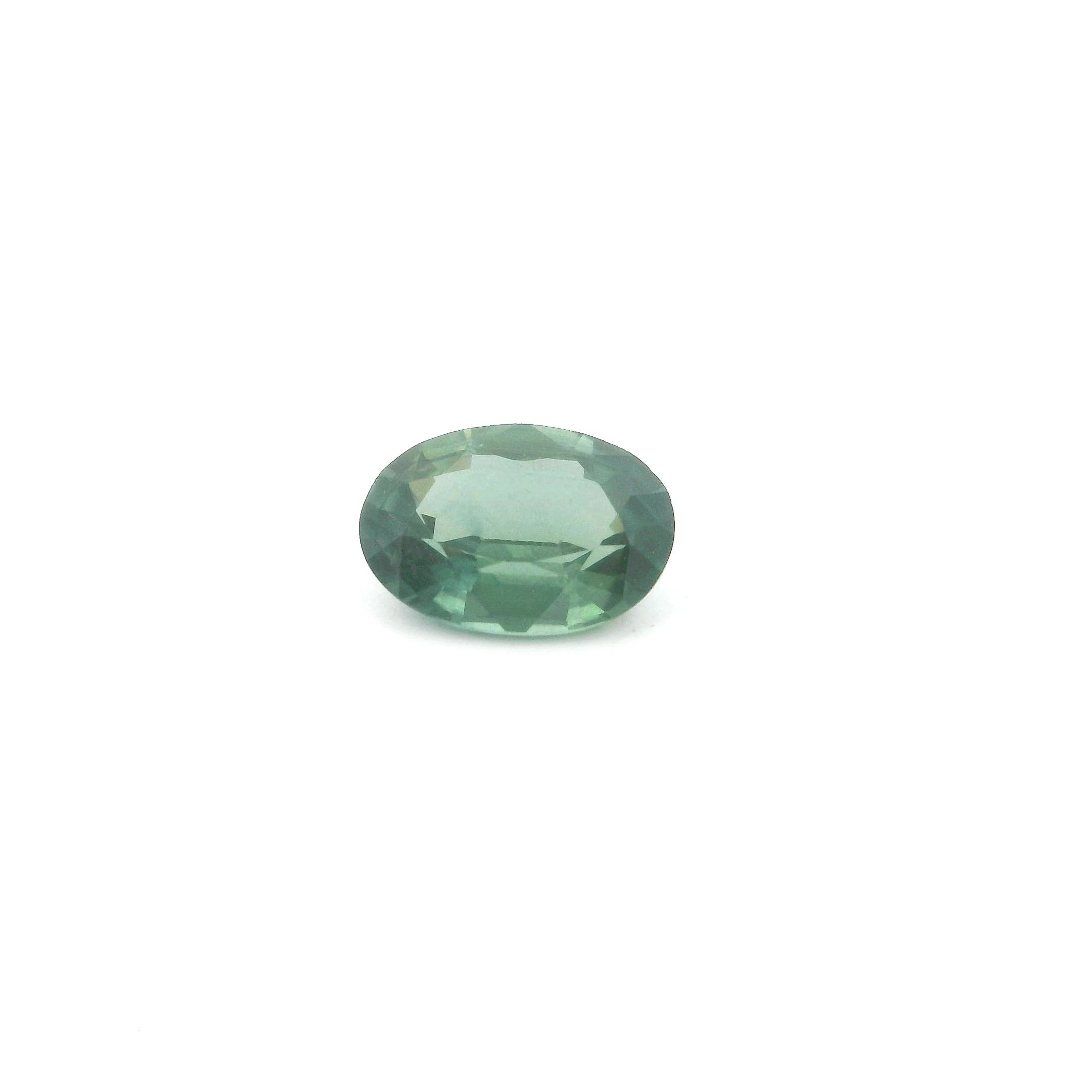0.73 Carat Green Oval Sapphire