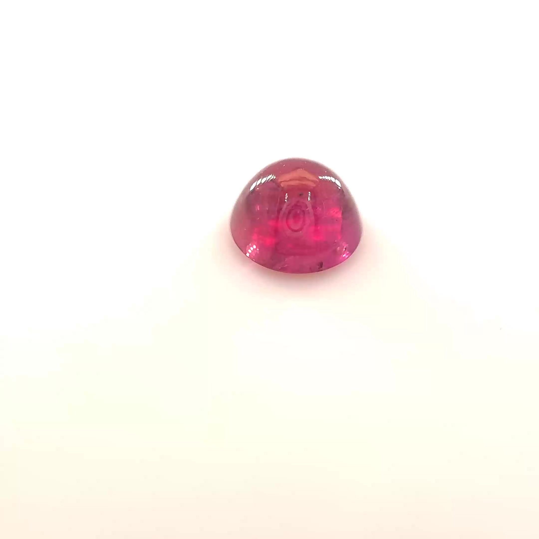 0.76 Carat Red Round Ruby
