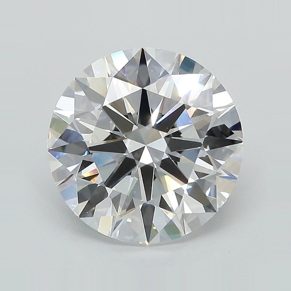4.28ct D VVS2 Rare Carat Ideal Cut Round Lab Grown Diamond