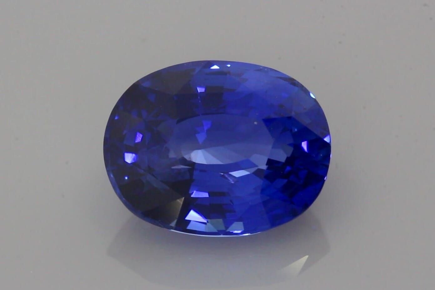 7.06 Carat Vivid Blue Oval Sapphire