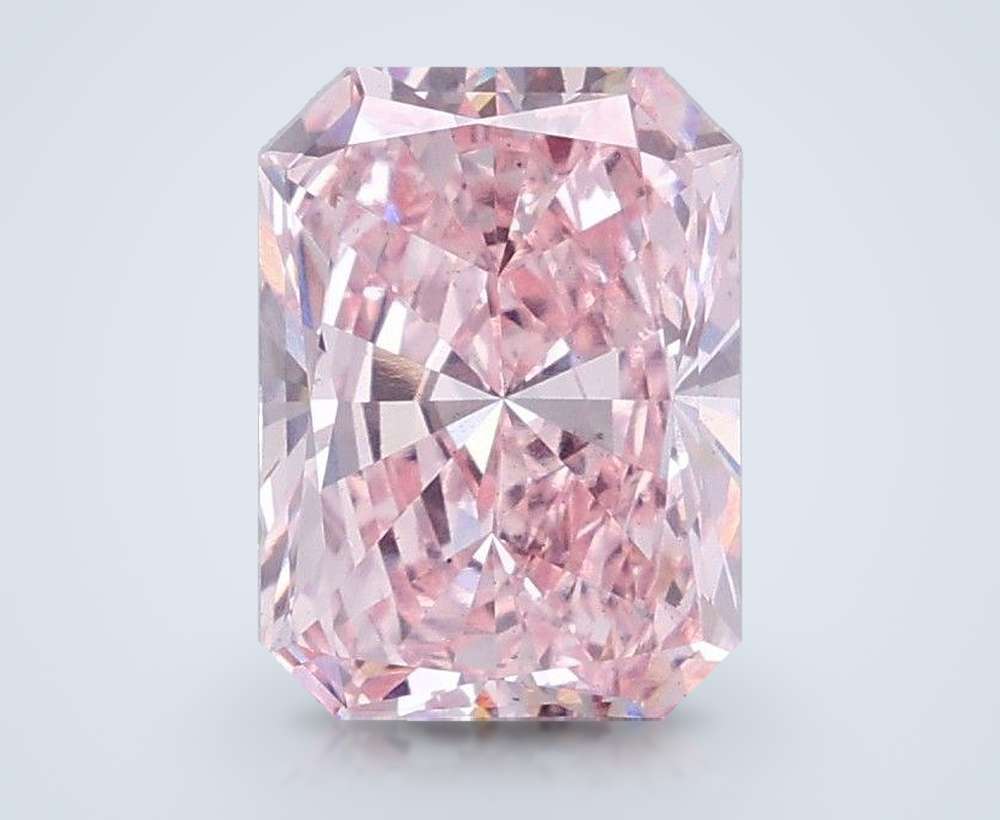 3.00 Ct. Fancy Intense Pink Radiant Lab Diamond