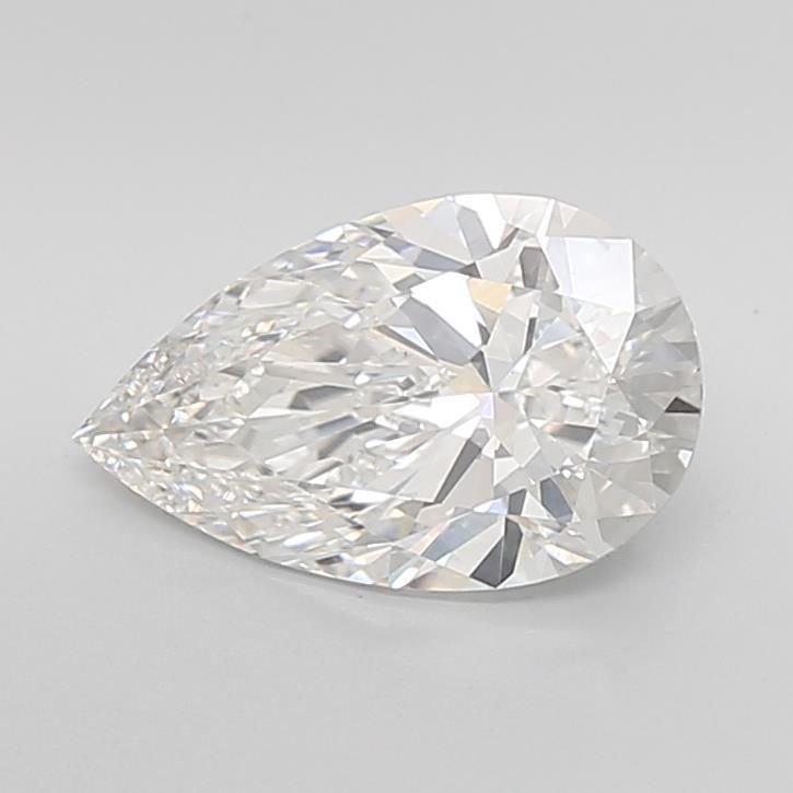3.06ct F VS1 Rare Carat Ideal Cut Pear Lab Grown Diamond